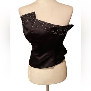 Impression Black Beaded Corset Size Large